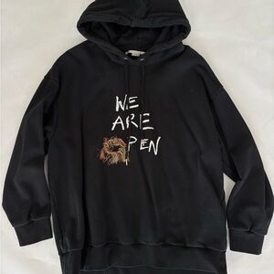 Stella McCartney Black Hoodie with Colorful Embroidery